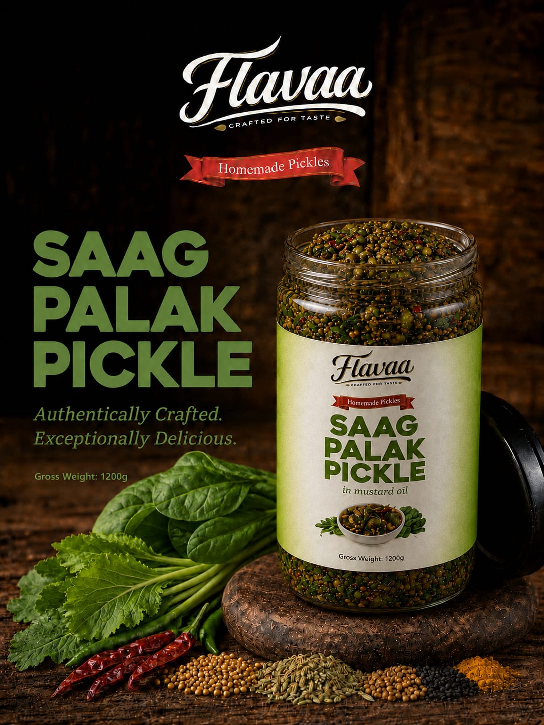Flavaa Saag Palak Pickle