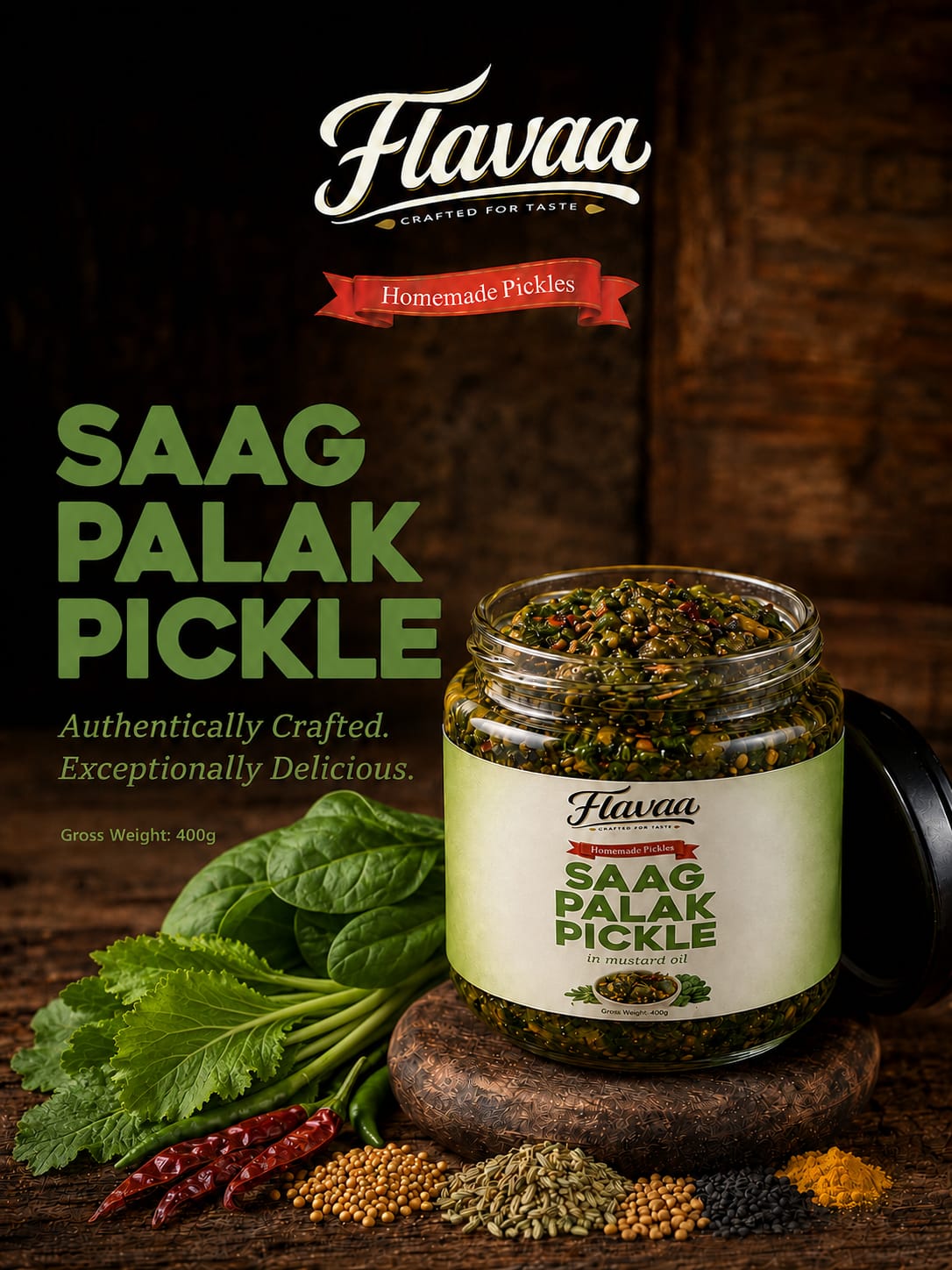 Flavaa Saag Palak Pickle