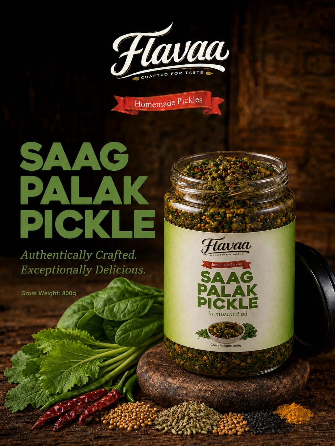Flavaa Saag Palak Pickle